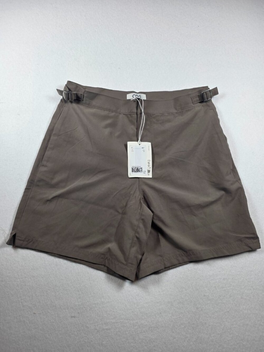 COS Shorts Womens 30R Brown Mesh Lined Side Buckle Minimalist Hiking Outdoor